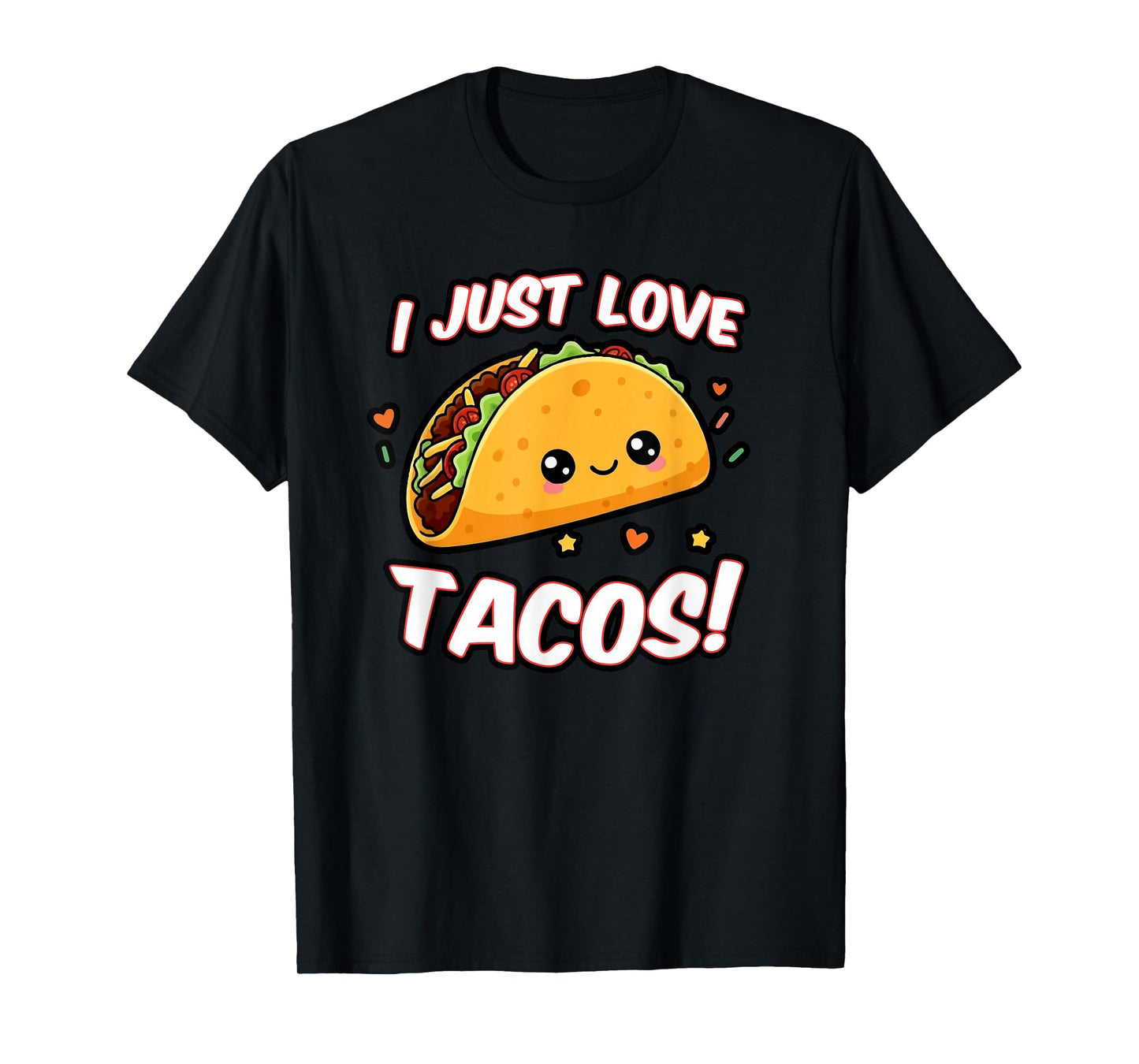 I Love Tacos, Cute Taco Fan Mexican Food Graphic T-Shirt