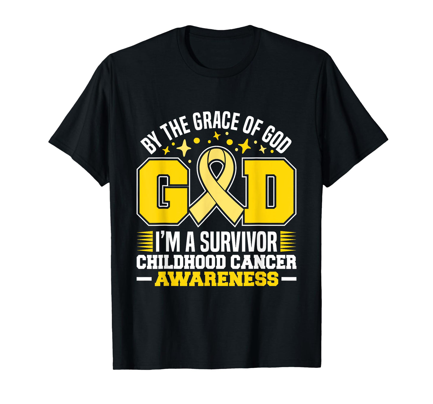 By The Grace God I'm A Survivor Childhood Cancer Survivor T-Shirt