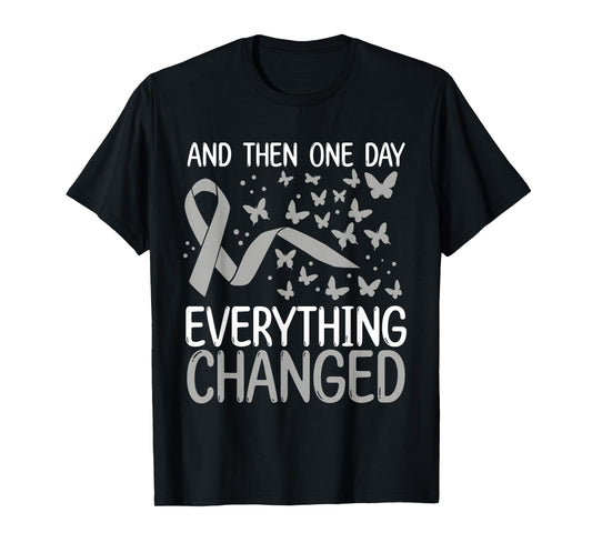 Glioblastoma Awareness Ribbon Brain Tumor Movement T-Shirt