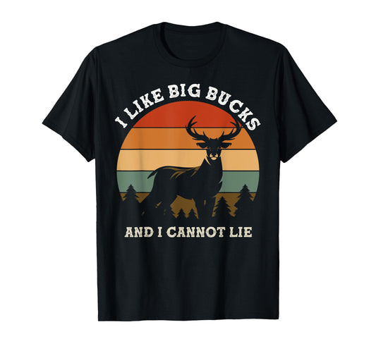 I like big bucks and i cannot lie retro with mountain pine T-Shirt