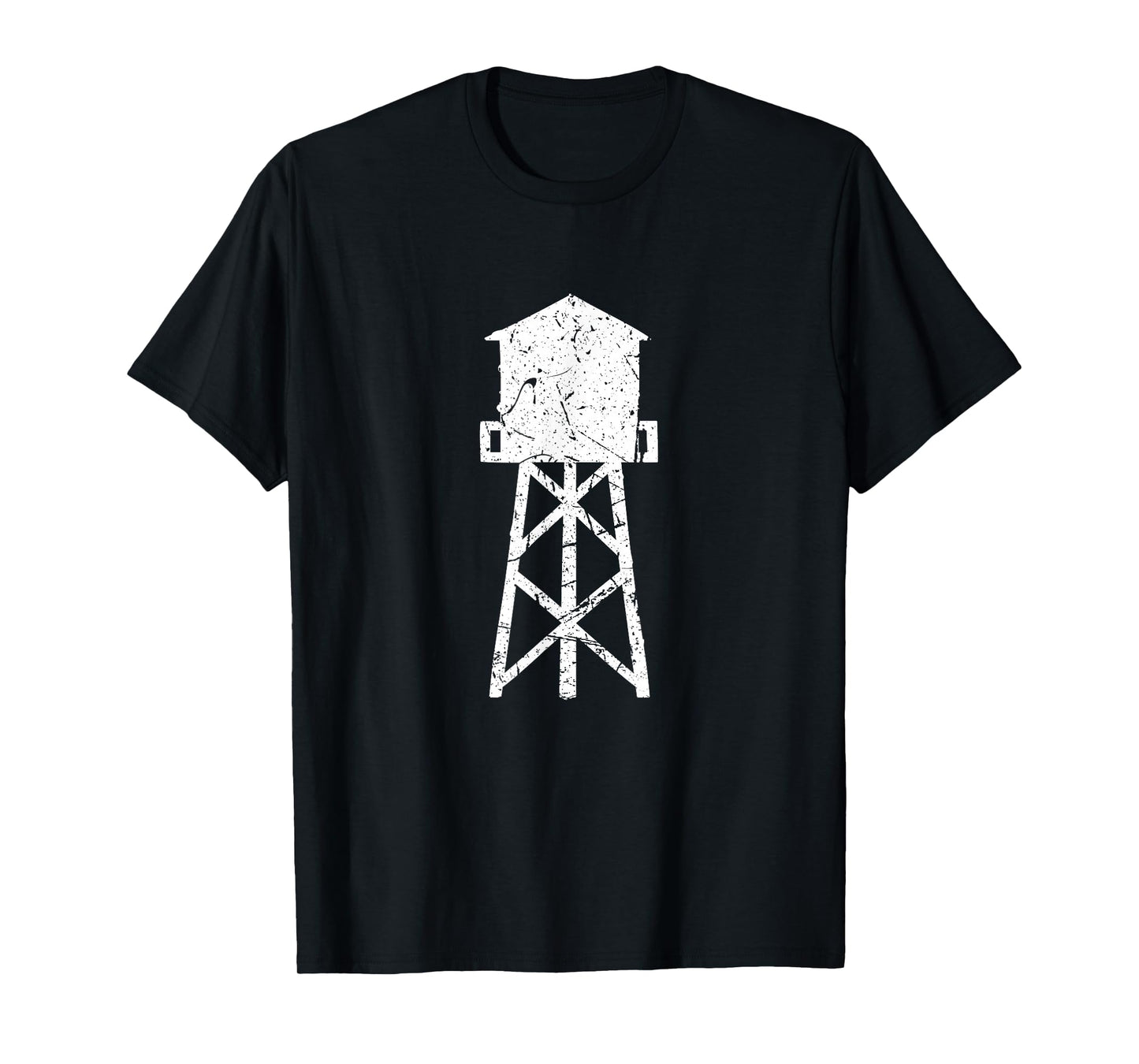 Vintage Distressed Water Tower Tank Elevated Potable H2O T-Shirt