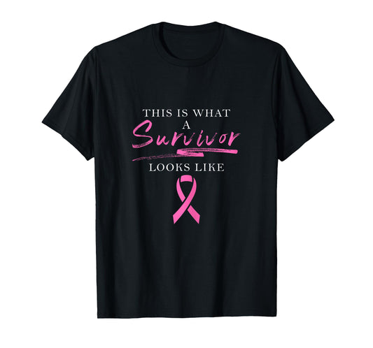 Cancer Survivor Women Gift Pink Ribbon Breast Cancer T-Shirt