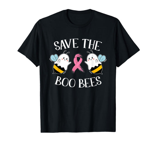 Save The Boo-Bees Lazy Halloween Costume Breast Cancer T-Shirt