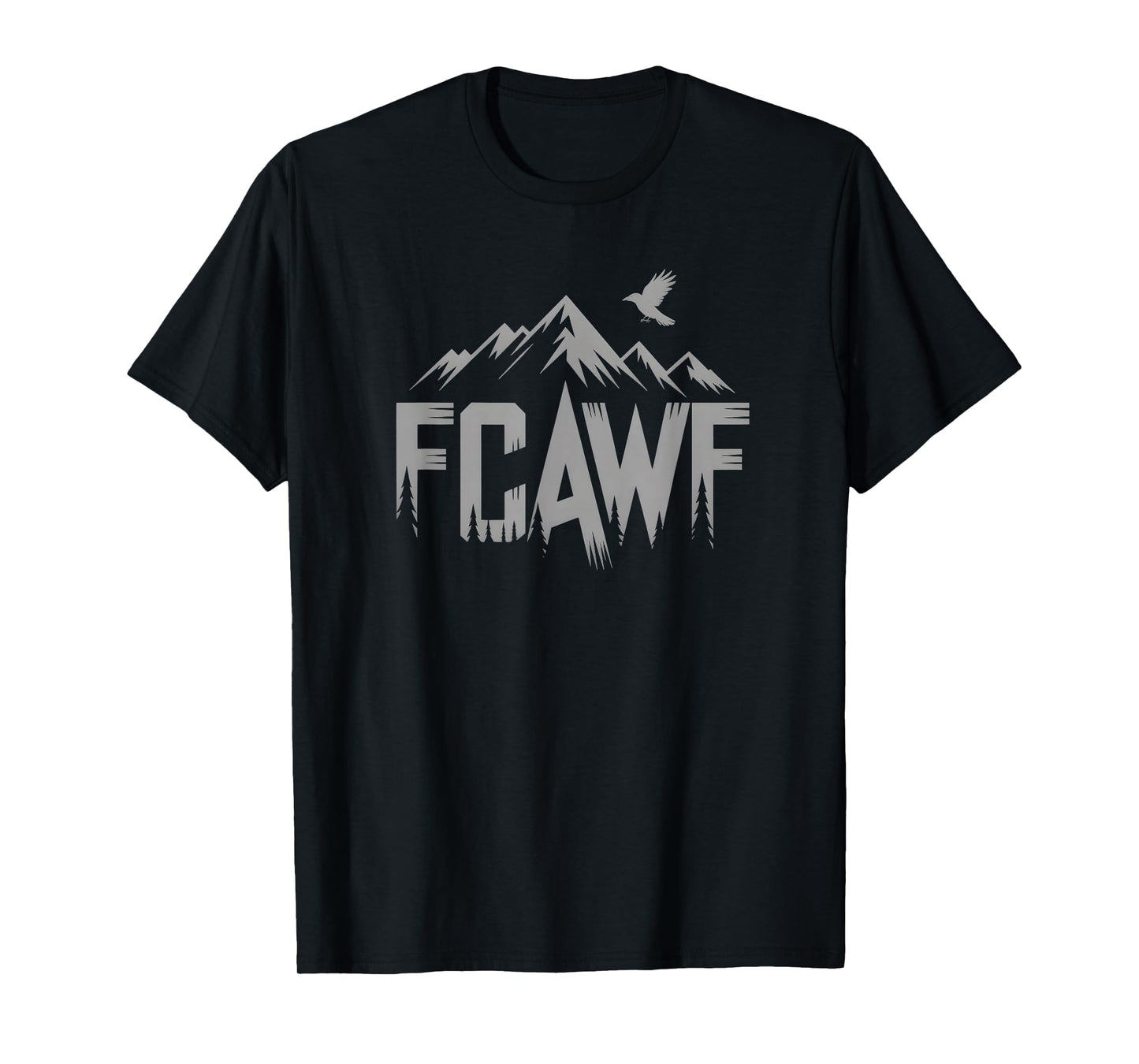 F-Caw-F Witty Mountain Hiking Crow T-Shirt