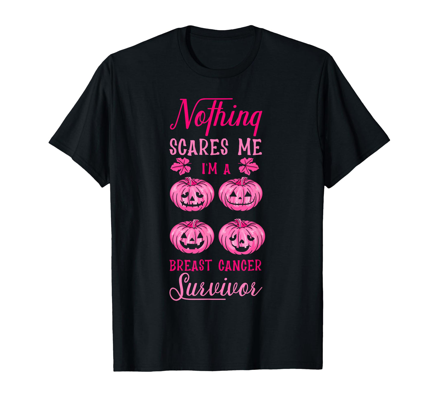 Breast Cancer Halloween Party Survivor Pink Pumpkin T-Shirt