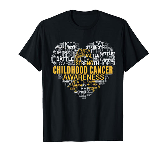 Childhood Cancer Awareness Hope Support Strong Warrior T-Shirt