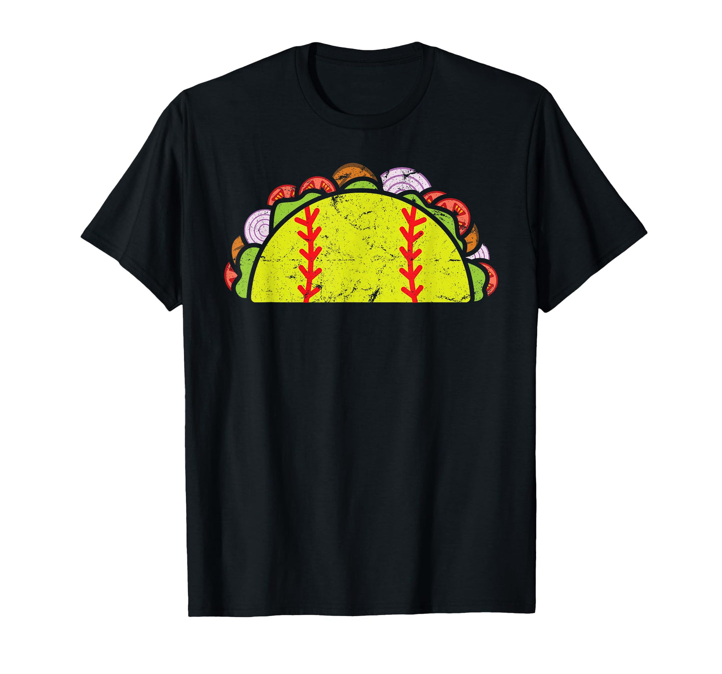 Taco Softball Funny Cinco De Mayo Softball Player Taco Lover T-Shirt
