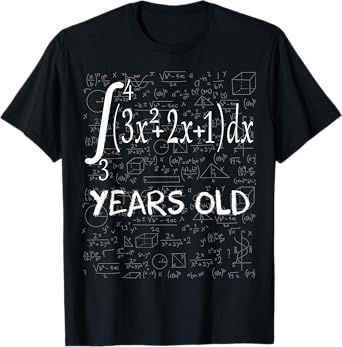 Funny Math Geek Integral Calculus 45th Birthday 45 Years Old T-Shirt
