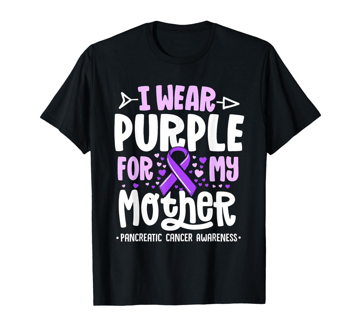 I Wear Purple For My Mother Mom Pancreatic Cancer Awareness T-Shirt
