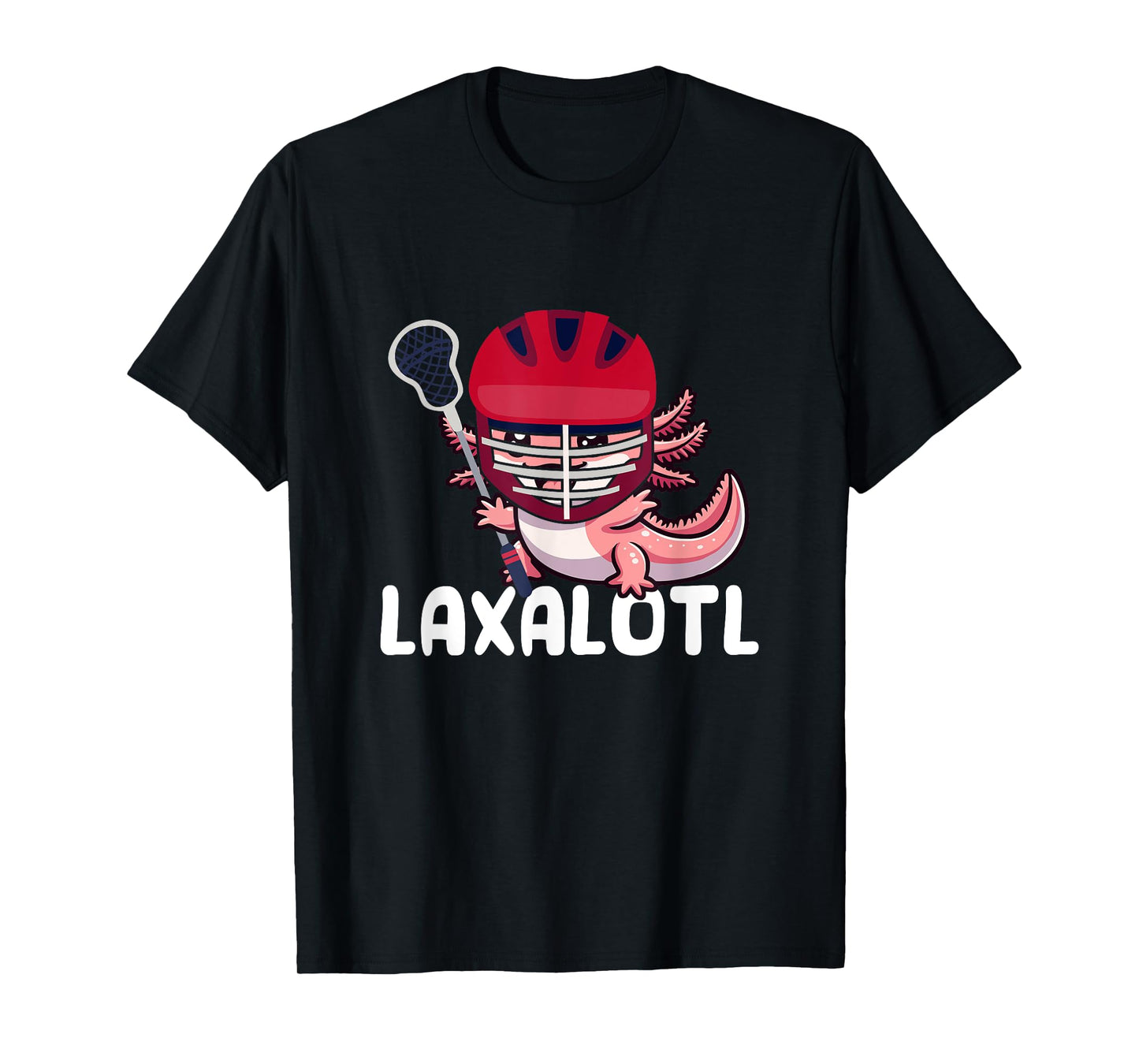 Funny Lacrosse LAX Laxalotl Axolotl Lacrosse Player Athlete T-Shirt