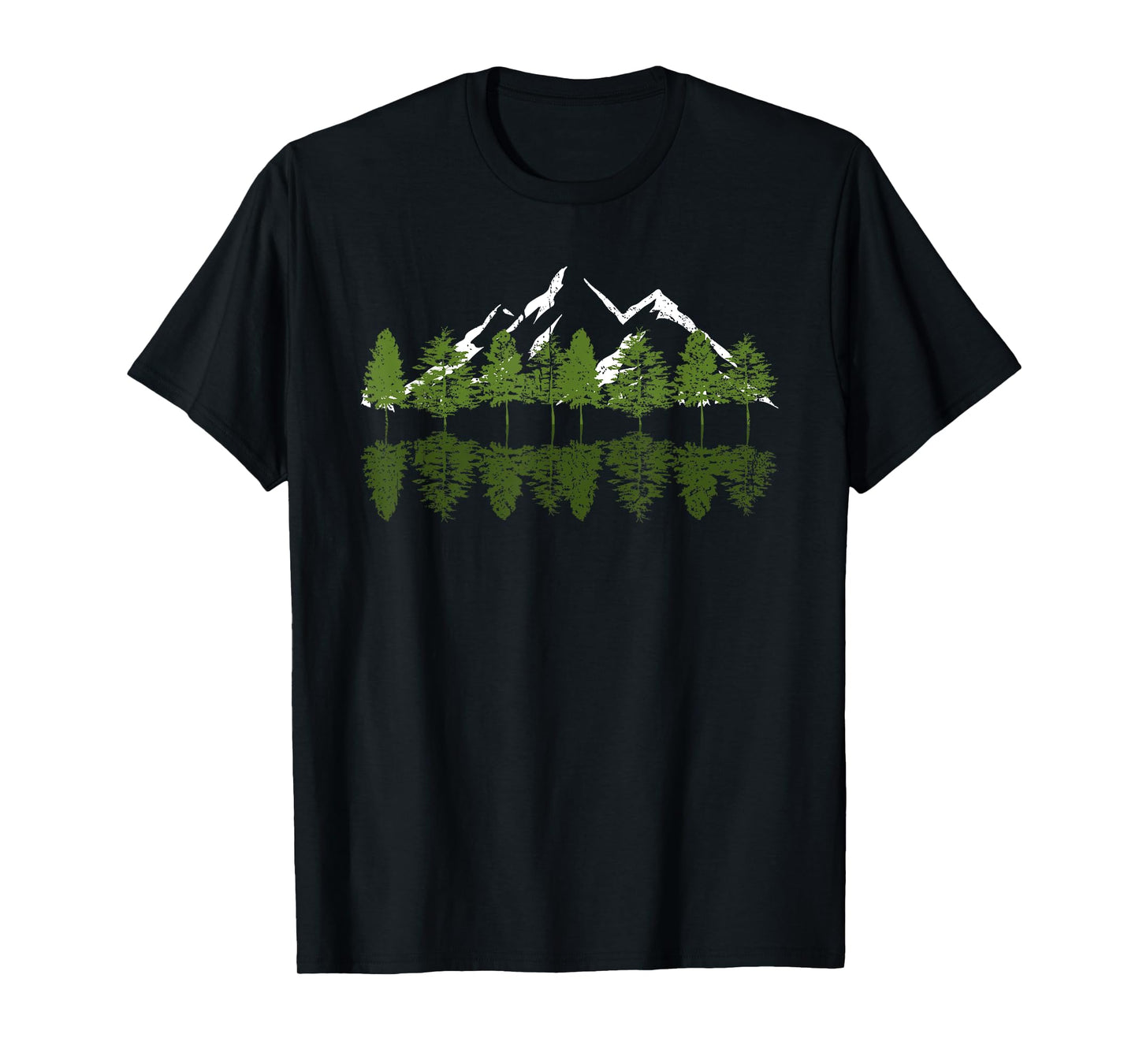 Mountain Trees Reflection Outdoor Forest Landscape Nature T-Shirt