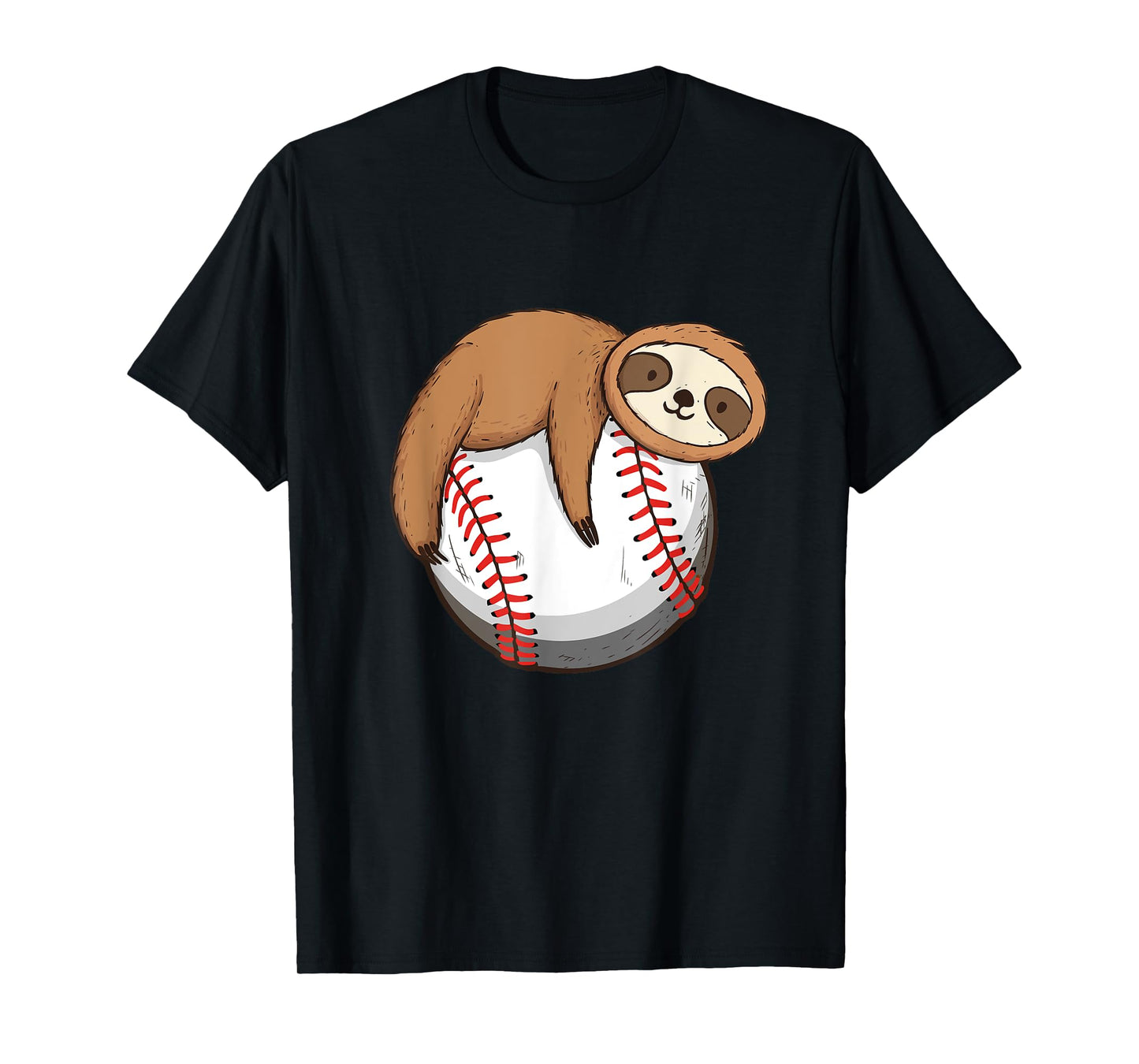 Sloth Baseball Player - Catcher Pitcher Animal Nature Lover T-Shirt