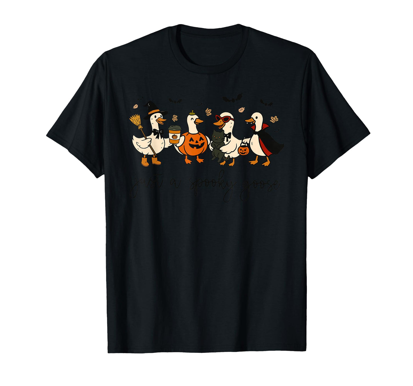 Just A Spooky Goose Halloween Silly Goose Funny Halloween T-Shirt