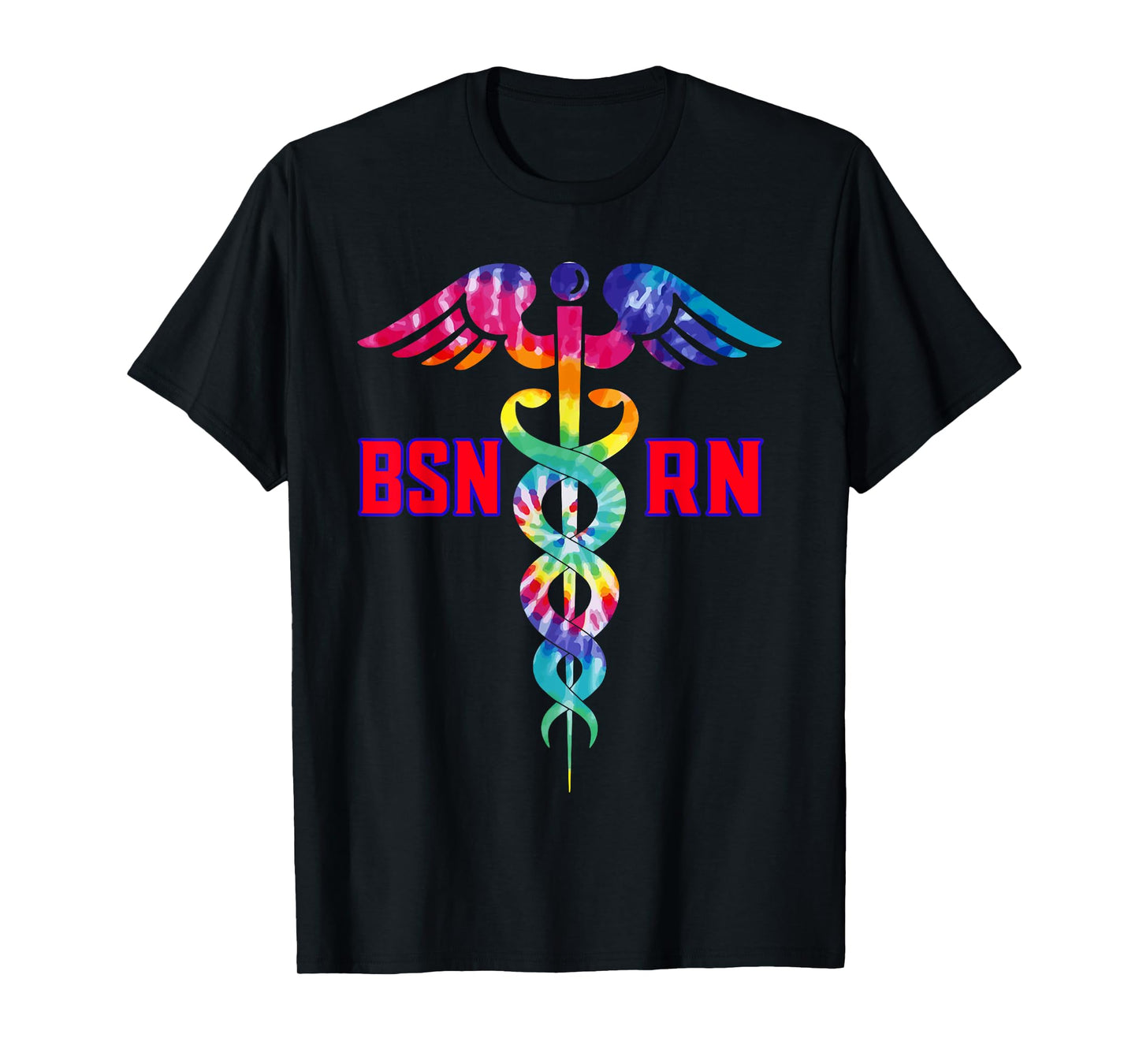 BSN Registered Nurse RN Caduceus Nursing Tie Dye T-Shirt