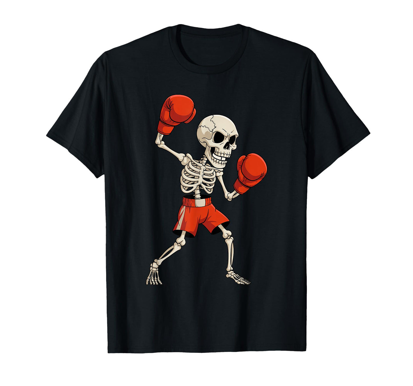 Halloween Creepy Skeleton Boxing Funny Toddler Kids Boys T-Shirt