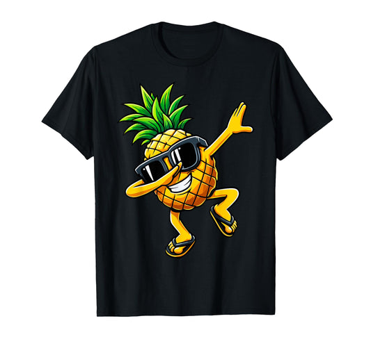 Dabbing Pineapple Sunglasses Hawaiian Aloha Beaches Hawaii T-Shirt