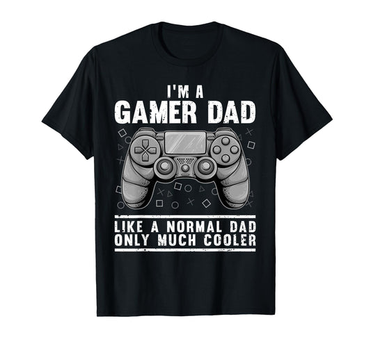 Funny Gamer Dad Design For Men Husband Gaming Father's Day T-Shirt