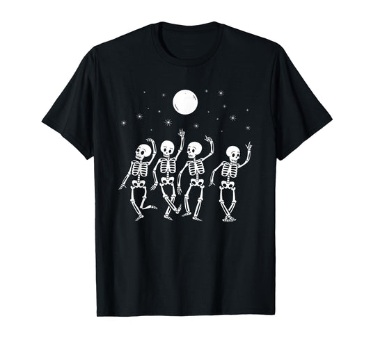 Dancing Skeletons Dance Challenge Boys Girl Kids Halloween T-Shirt