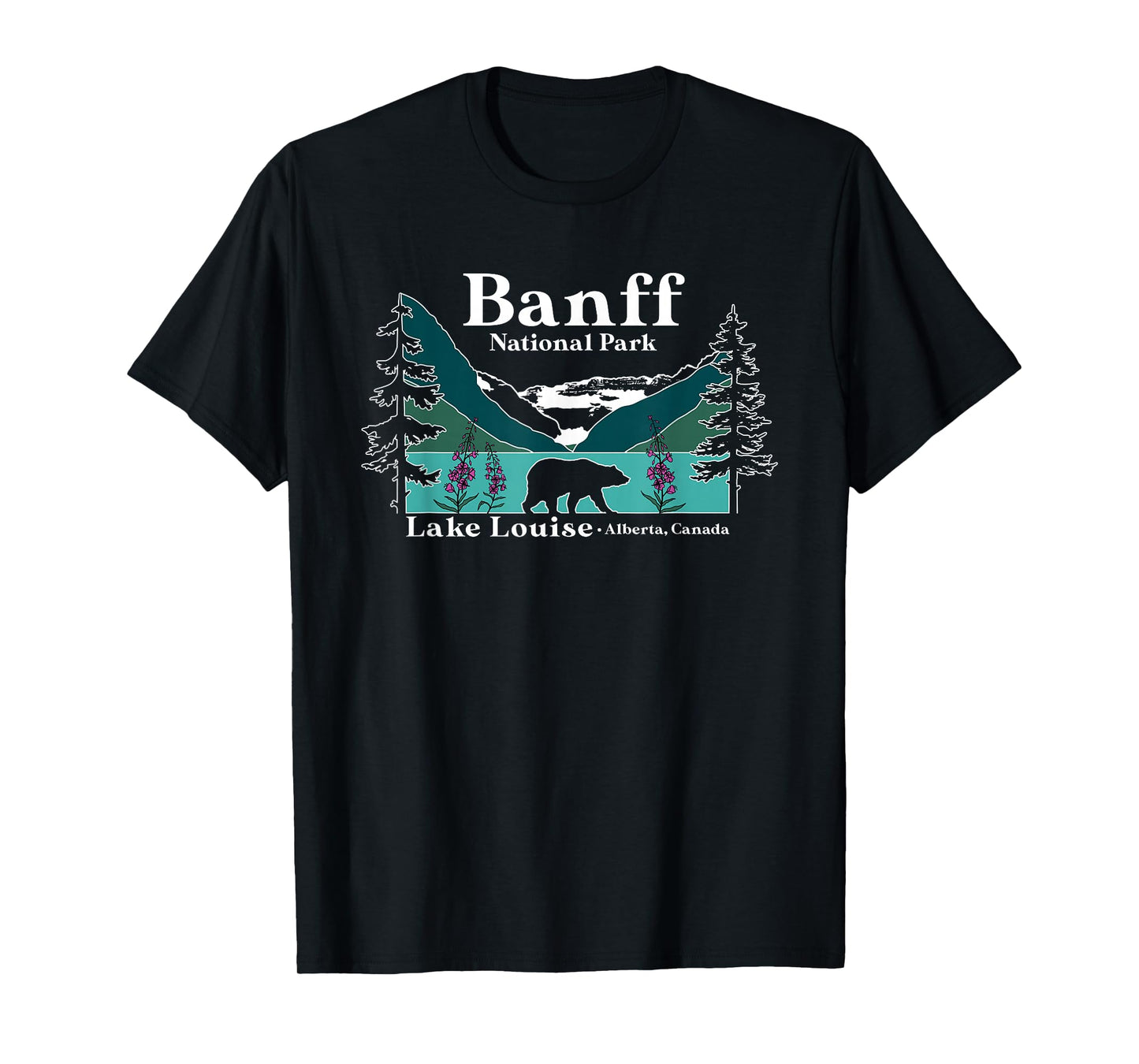 Lake Louise Alberta Banff National Parks Canada Bear T-Shirt