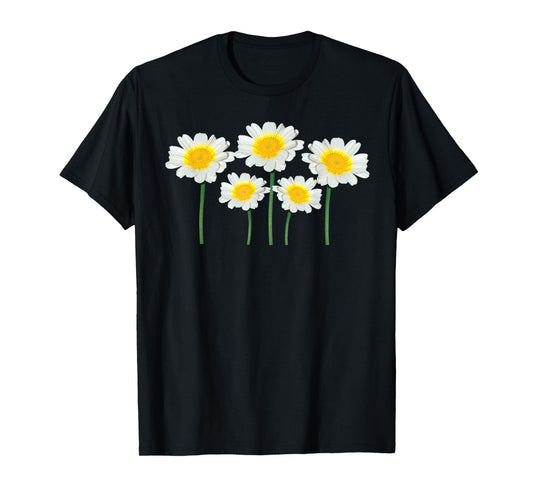 Cute Daisy Flowers Classic Wildflower White & Yellow Graphic T-Shirt
