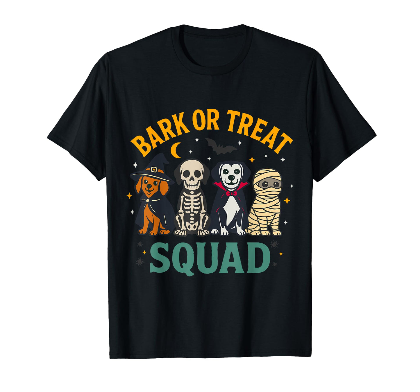 Bark or Treat Squad Halloween Dog Costume Design T-Shirt