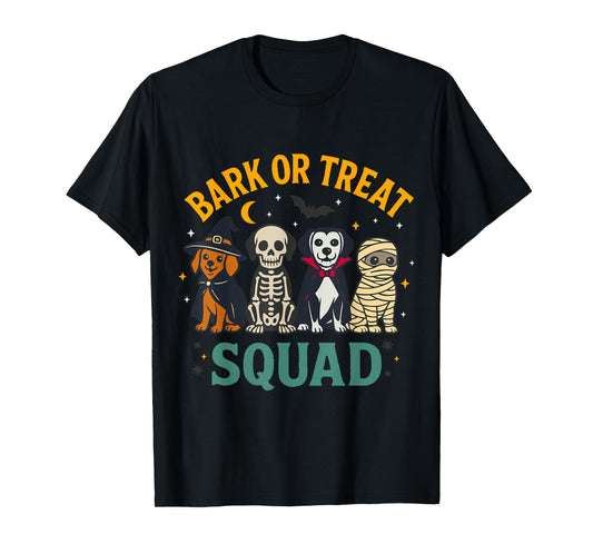 Bark or Treat Squad Halloween Dog Costume Design T-Shirt