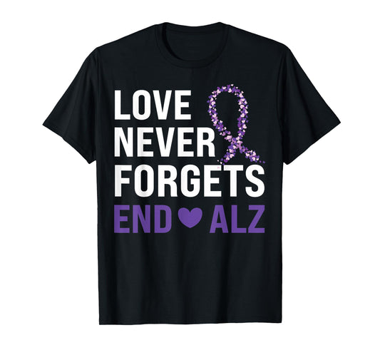Alzheimer's Awareness Purple Ribbon Dementia Mom Dad Grandpa T-Shirt