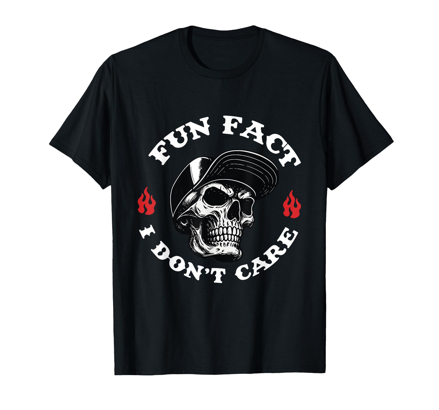 Fun Fact I Don't Care Skull T-Shirt