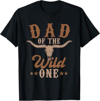 Dad Of The Wild One Cowboy Western Rodeo Party Matching T-Shirt