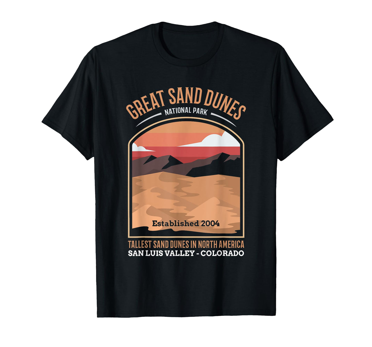 Large Sand Dunes National Park US Vintage T-Shirt