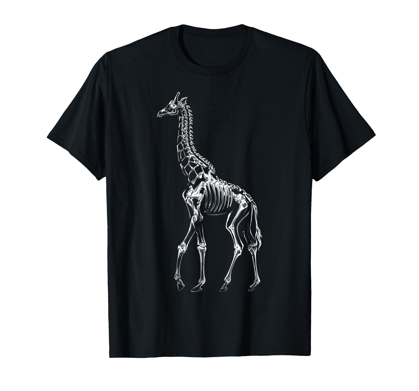Halloween Skeleton Giraffe Motif Portrait Animal Halloween T-Shirt