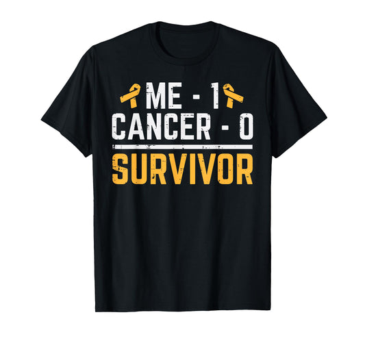 Me 1 Childhood Cancer 0 Survivor Awareness Boys Girls Kids T-Shirt
