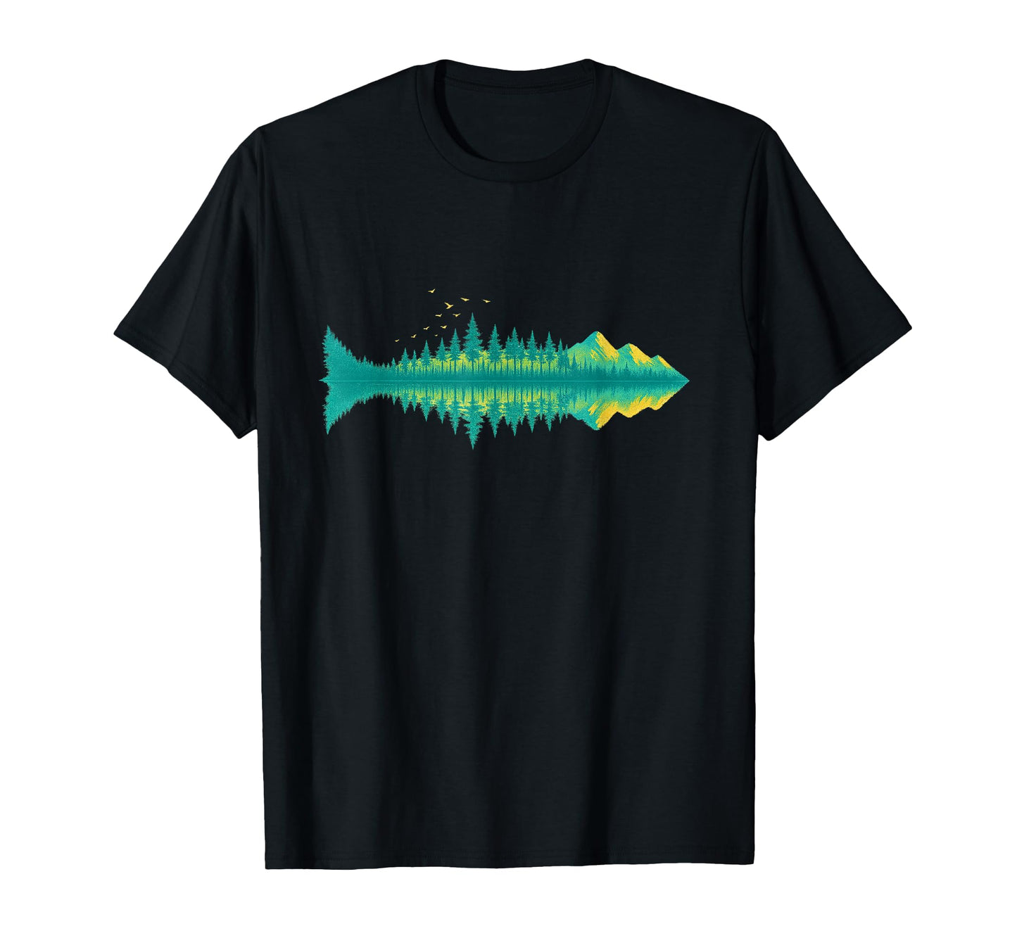 Hikers Campers Outdoorsmen Nature Fisherman Reflection T-Shirt