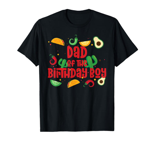 Dad Taco Twosday Fiesta Taco Birthday Theme Boy 2yr T-Shirt