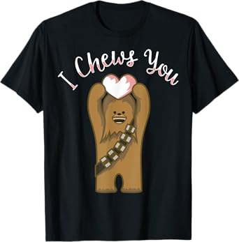 Star Wars Valentine's Day Chewbacca I Chews You Disney+ T-Shirt