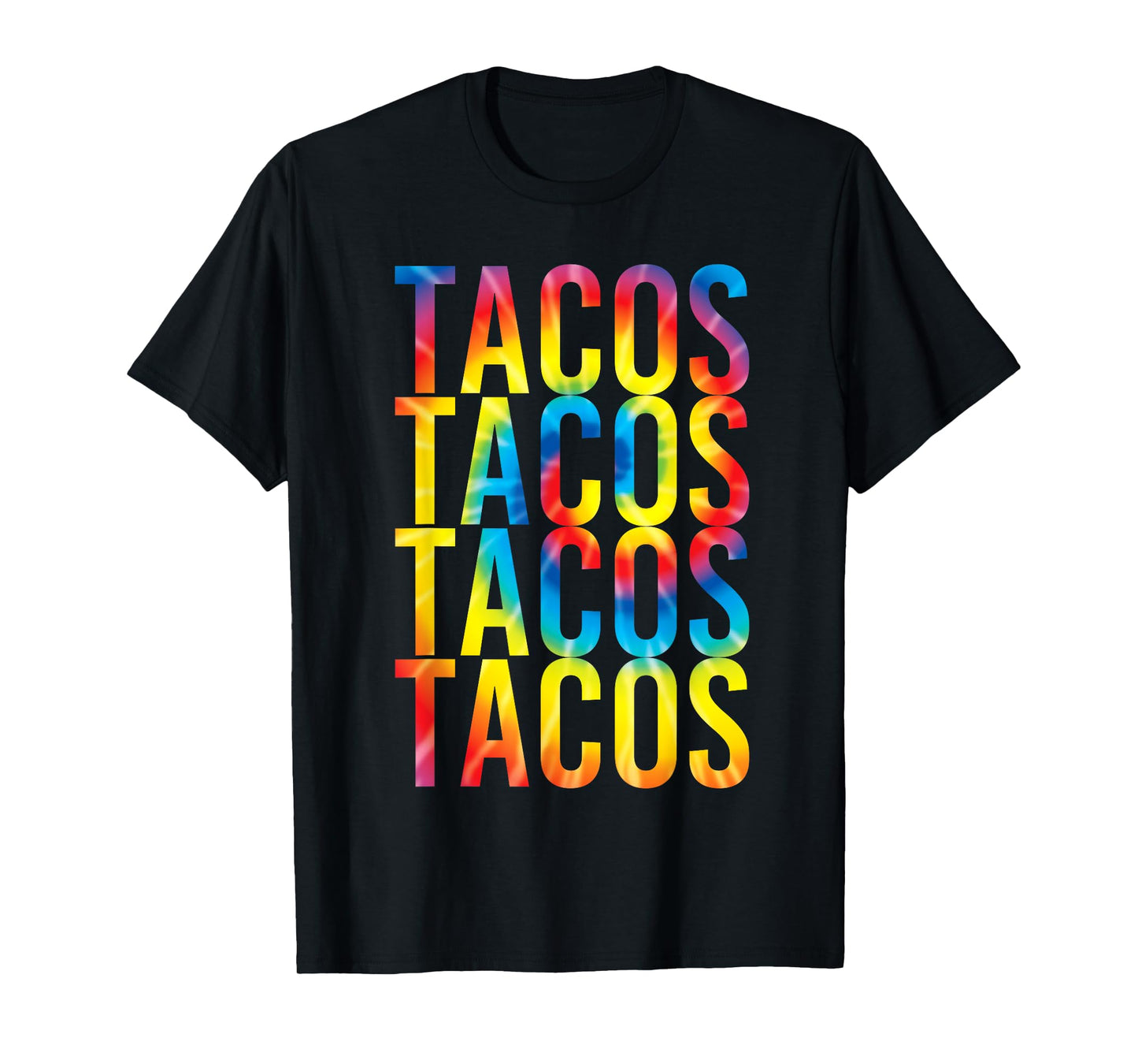 Retro Tacos Vintage Tie Dye Taco Tuesday Mexican Tee T-Shirt