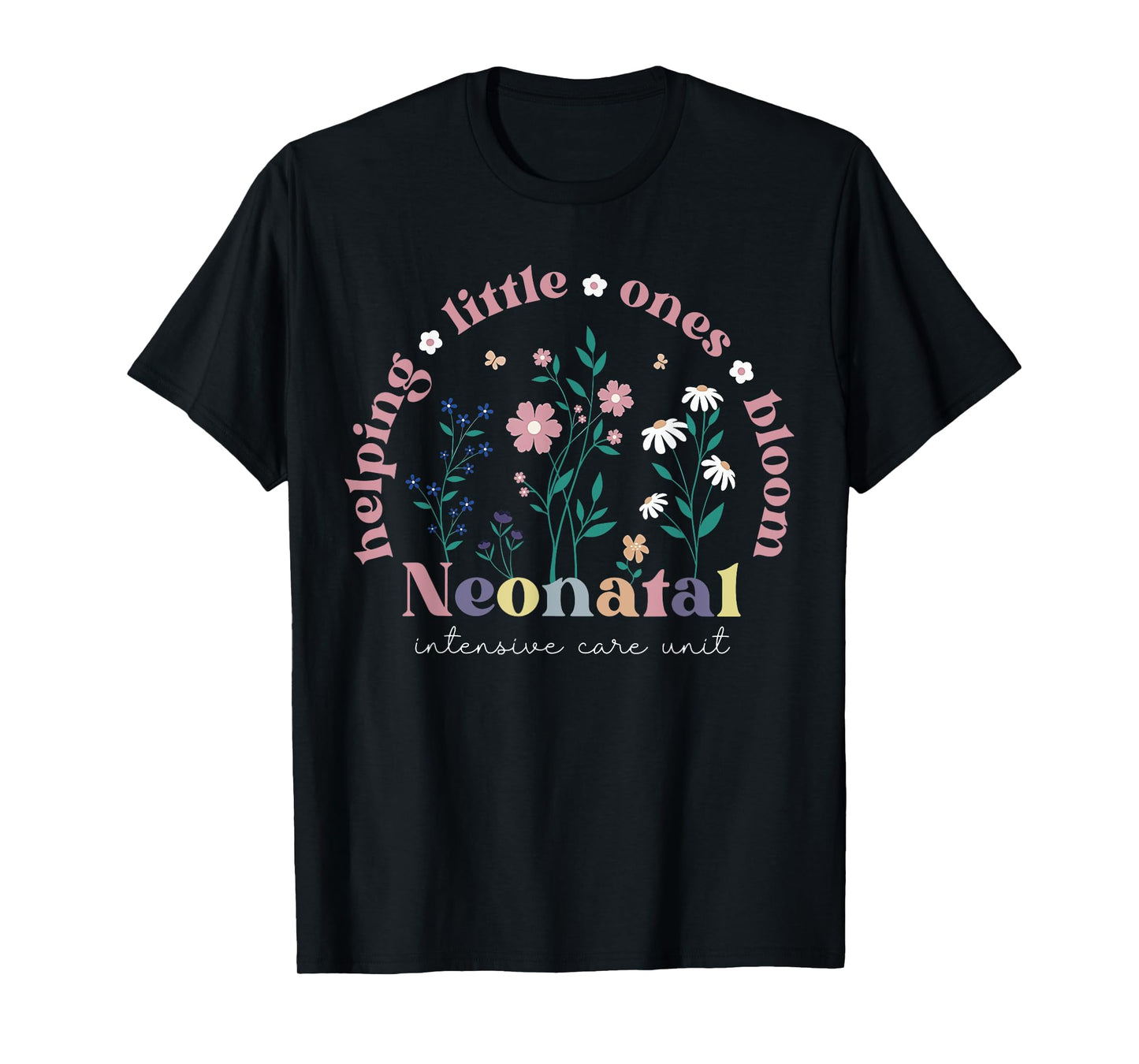 Wildflower Neonatal Intensive Care Unit NICU Nurse Groovy T-Shirt