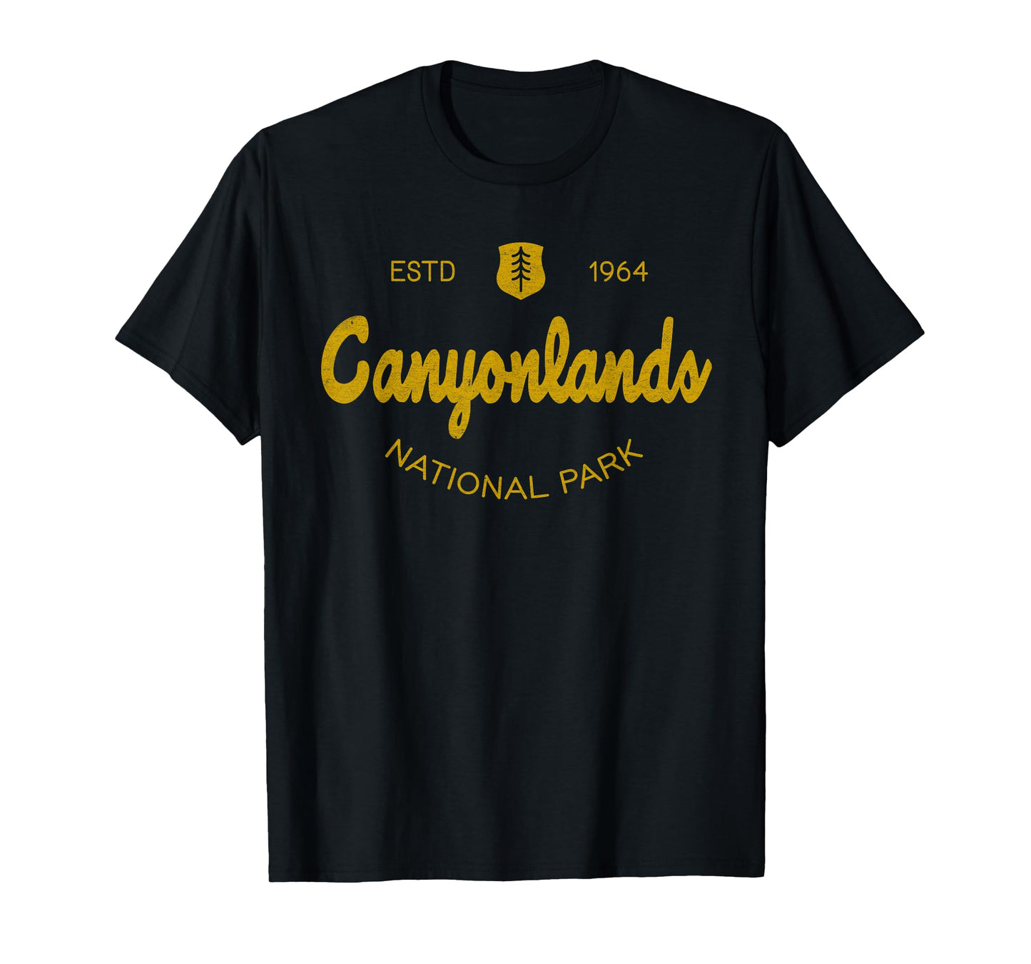 Canyonlands National Park Classic Script Style Text T-Shirt