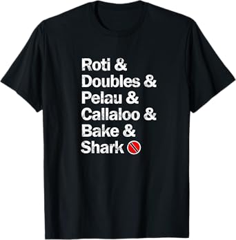 Roti & Doubles & Pelau & Callaloo & Bake & Shark - Indian T-Shirt