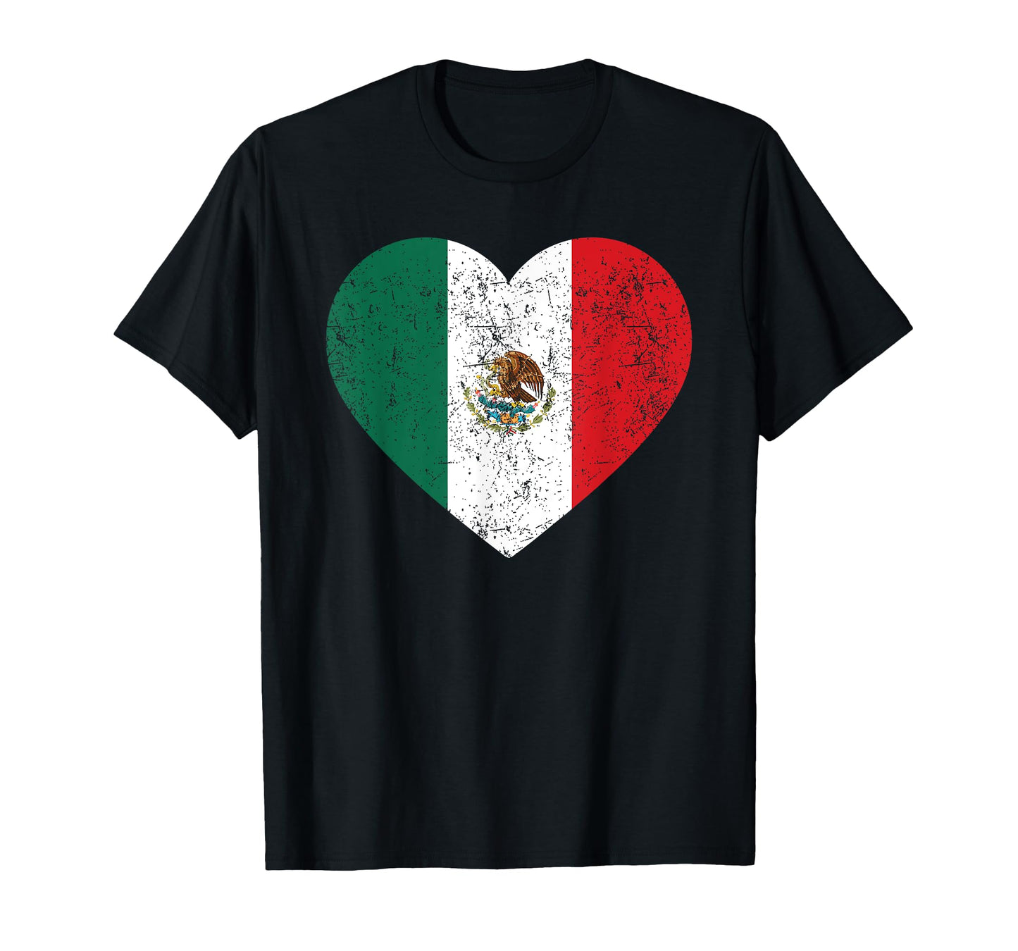 Mexico Flag Heart Mexican Independence Day Women Men Kids T-Shirt