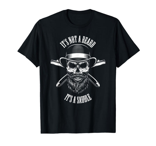 It's Not A Beard It's A Saddle Funny Beard T-Shirt