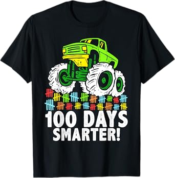 100 Days of School Monster Truck 100th Day of School Boys T-Shirt
