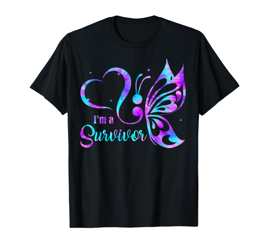 Semicolon Suicide Prevention Awareness T-Shirt - Kids Girls Small - Black Butterfly Letter Print T-Shirt