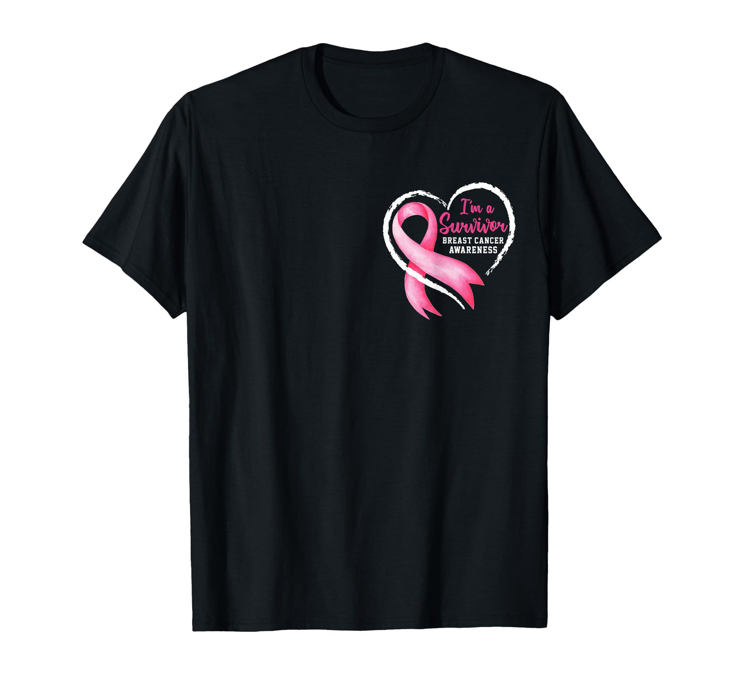 I'm a Survivor Breast Cancer Awareness Ribbon Pink Women Mom T-Shirt