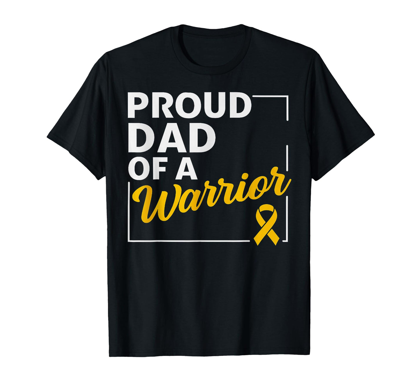 Proud Dad Of A warrior Childhood Cancer Awareness T-Shirt