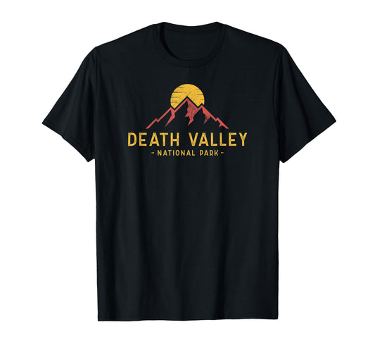 Death Valley National Park Souvenir Mens Retro Sunset Hiking T-Shirt
