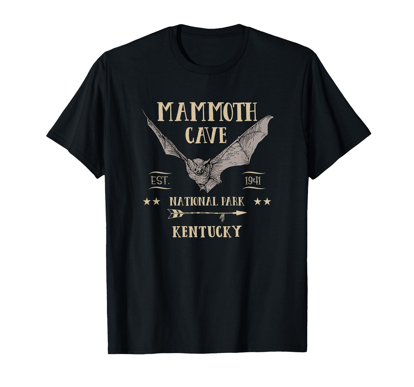 MAMMOTH CAVE NATIONAL PARK Bat Kentucky tourist souvenir T-Shirt
