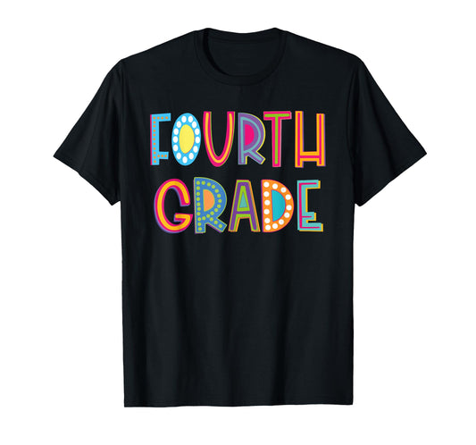 Cute Polka Dot Fourth Grade 4th Grade School Teacher Kids T-Shirt
