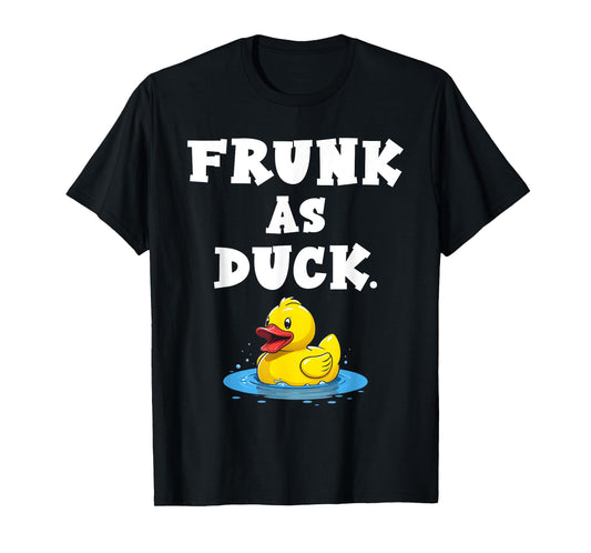 Quacktastic Duck Party Outfit Funny Rubber Duck Frunk as Duck Meme Adult Humor Unisex T-Shirt Black Short Sleeve Cotton Blend Classic Fit U-Neck Small