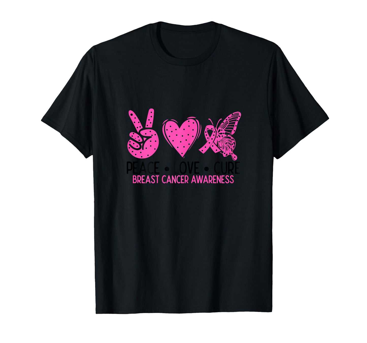 Peace Love Cure Breast Cancer Awareness Month Doctor T-Shirt
